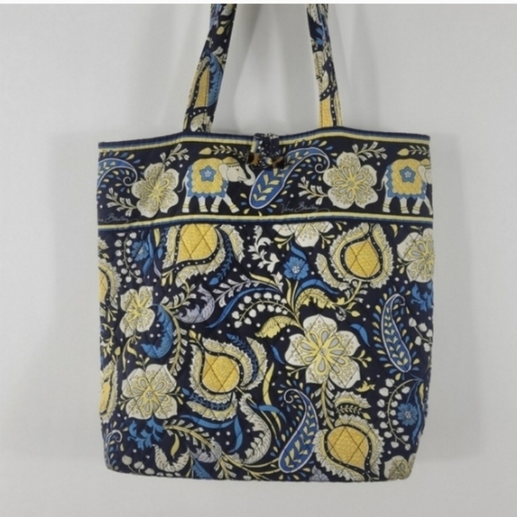 VERA BRADLEY Ellie Blue Elephant Abby Tote Shoulder Bag - Picture 4 of 8